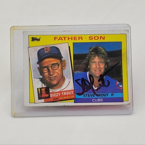Steve Dizzy Trout Signed Autographed Baseball Card 1985 Topps #142 Red Sox Cubs - Picture 2 of 12
